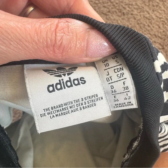 Adidas Originals Animal Print Crop Top Tee Short Sleeve Size S Small - Picture 5 of 8